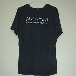 Gray Teacher Friends Graphic T-Shirt
